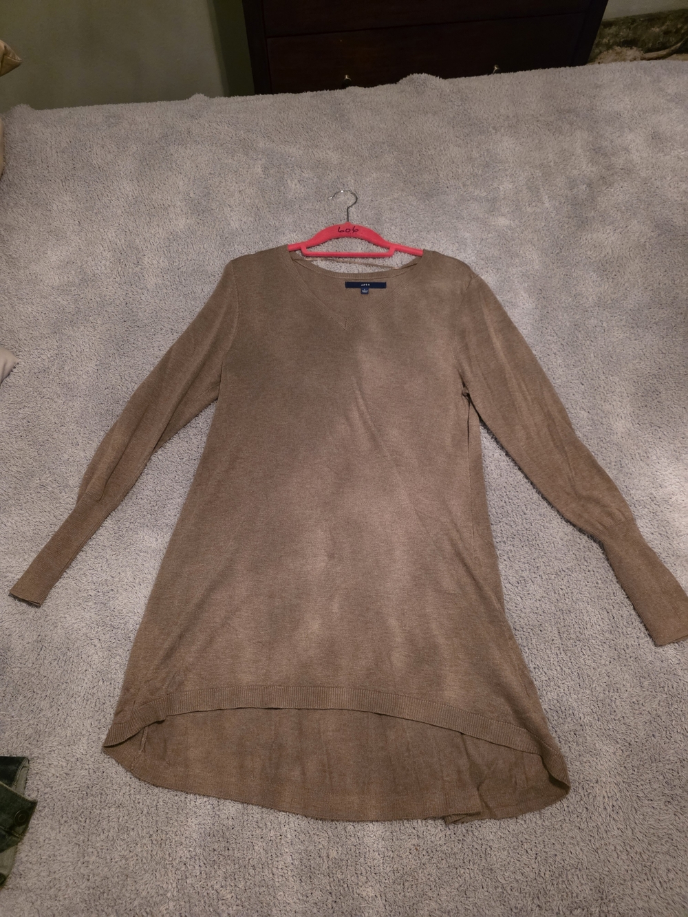 Apt. 9 Brown Long Sleeve Tunic Sweater
